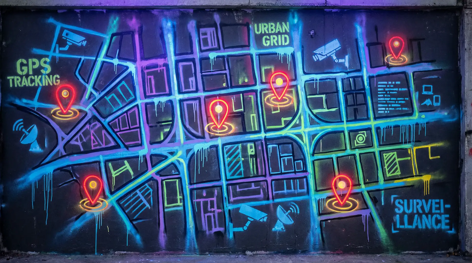 驱风少年电影在线观看 狗仔追踪地图 - 城市涂鸦风格